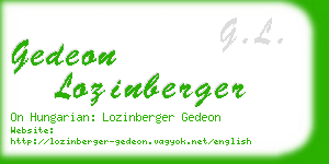 gedeon lozinberger business card